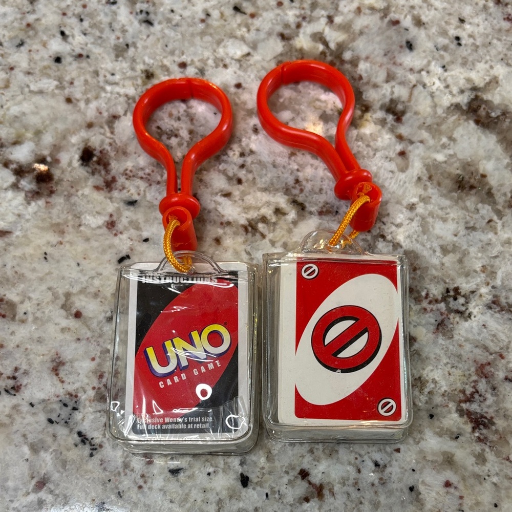 Mini Card Game with Red Keychain